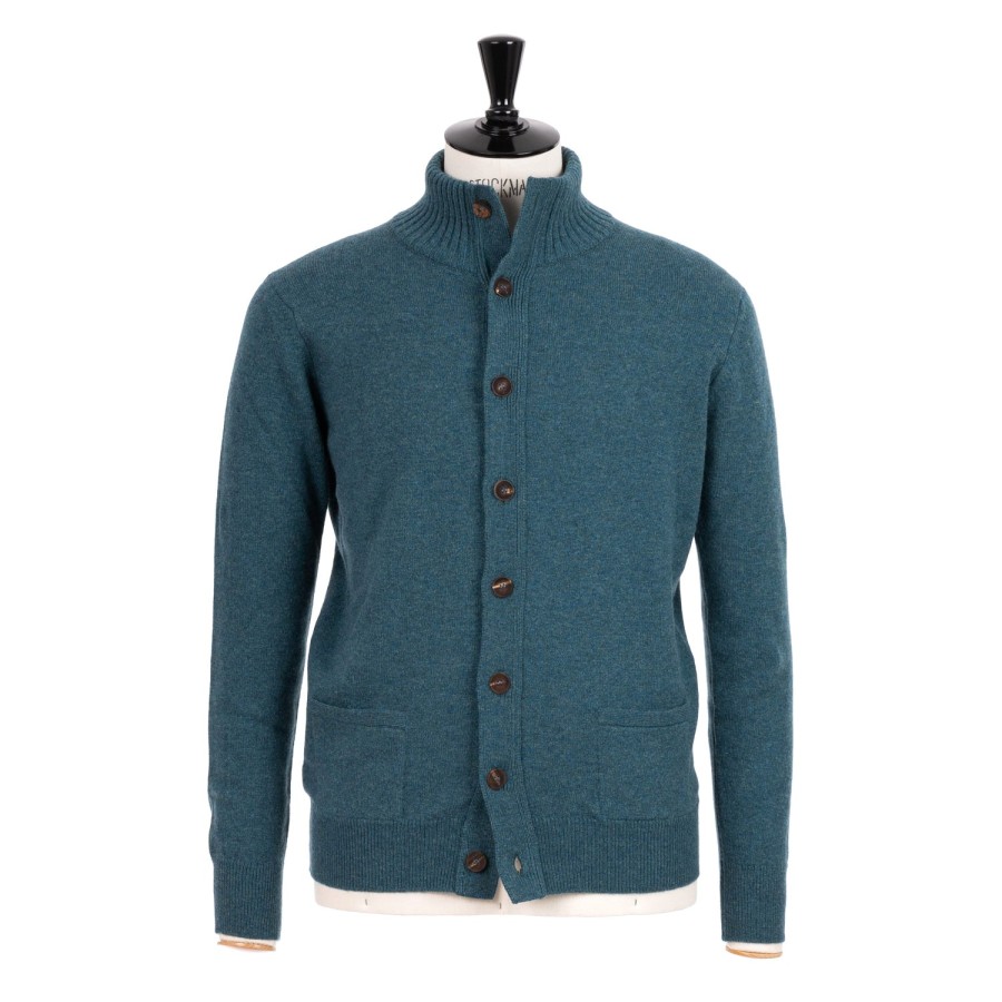 William Lockie Strickwaren | Strickjacke „Lakeland Turtle" Aus 2-Lagiger Geelong-Lammwolle