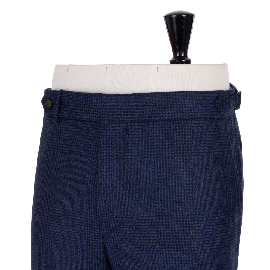 Rota Sartorial Hose | Exklusiv Bei Michael Jondral: Blau Karierte Flanellhose „Galles" In P