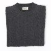 William Lockie Strickwaren | Exklusiv Bei Mj: Pullover „Crew Cable-Rib" Aus Reinem Geelong