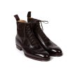 Saint Crispin's Mto | Stiefel „Fullbrogue-Oxford" Aus Dunkelbraunem Kalbsleder Mit Wildlederschaft