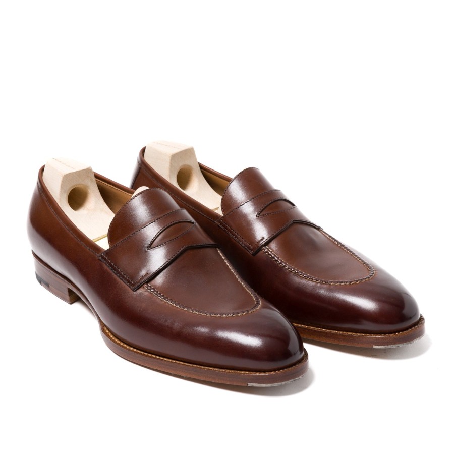 Saint Crispin's Mto | Loafer „Dress Penny" Aus Braunem Kalbsleder Komplett Von H