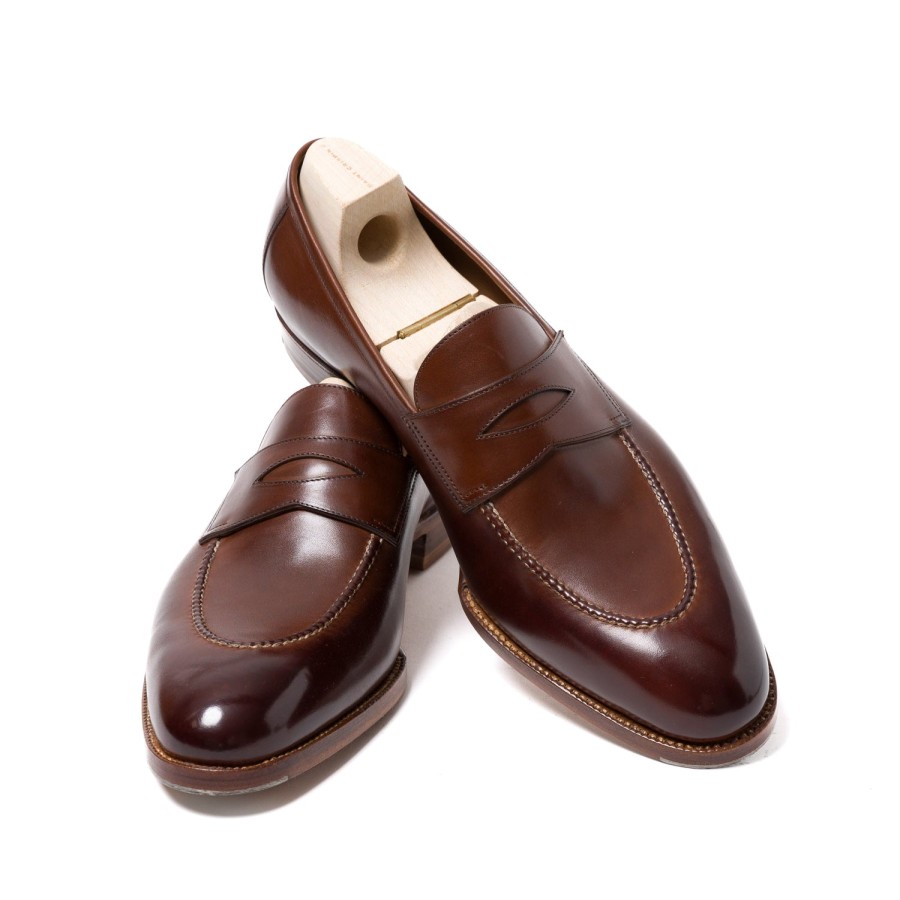 Saint Crispin's Mto | Loafer „Dress Penny" Aus Braunem Kalbsleder Komplett Von H