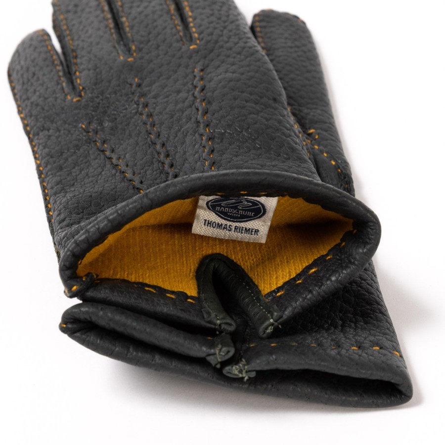 Thomas Riemer Wien Handschuhe | Handschuh „Auerberg" Aus Peccary-Leder Mit Kaschmirfutter Hand S