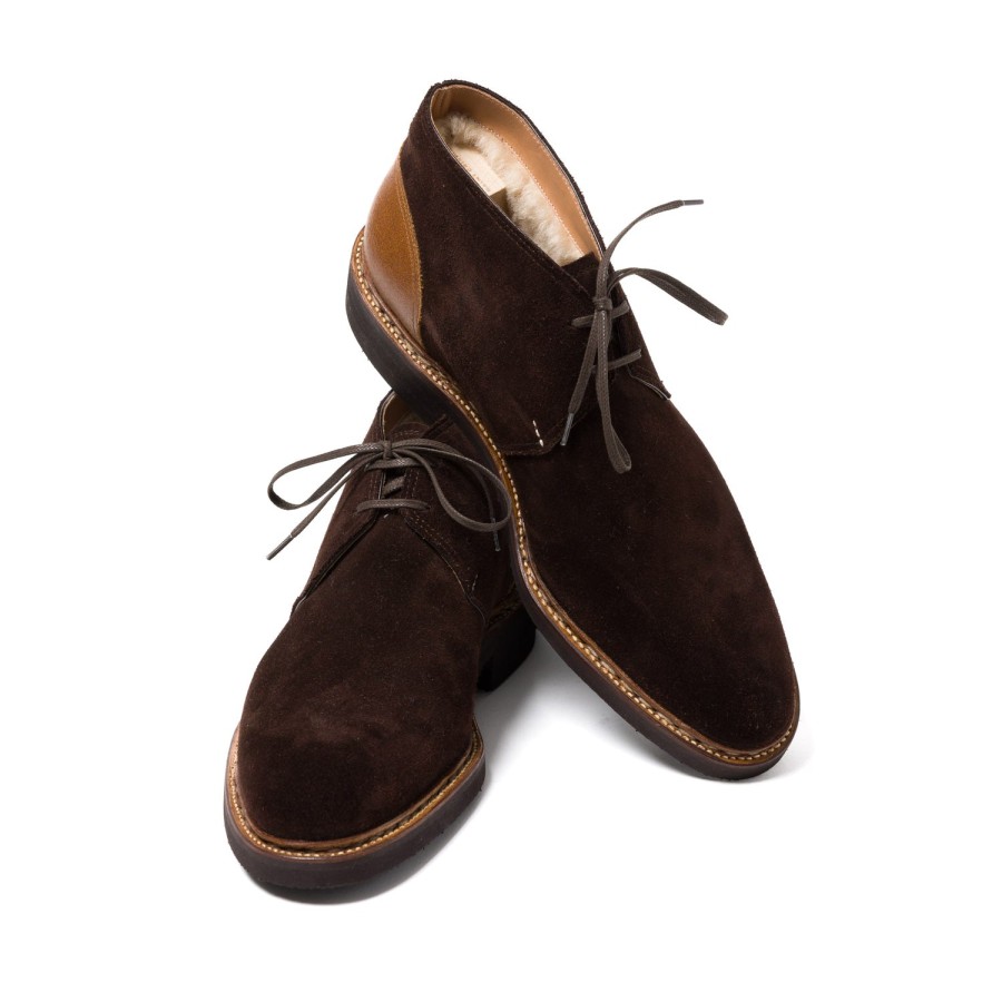 Saint Crispin's Mto | Bootee „Winter Sport Chukka" Aus Dunkelbraunem Wildleder - Enti