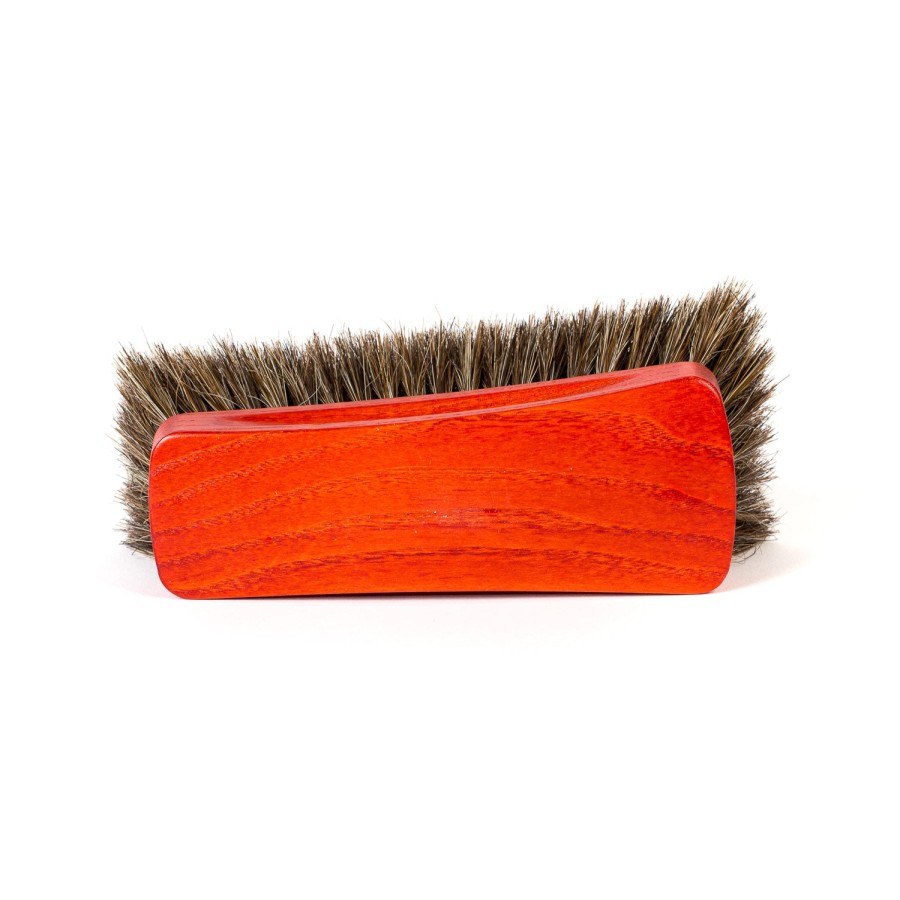 Türme Schuhpflege | Grose Polierburste „Handmade Brush" Aus Rot Lasiertem Kirschholz - H