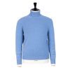 Fedeli Strickwaren | Exklusiv Bei Michael Jondral: Azure Blue Scottish 4-Ply Cashmere Turtl