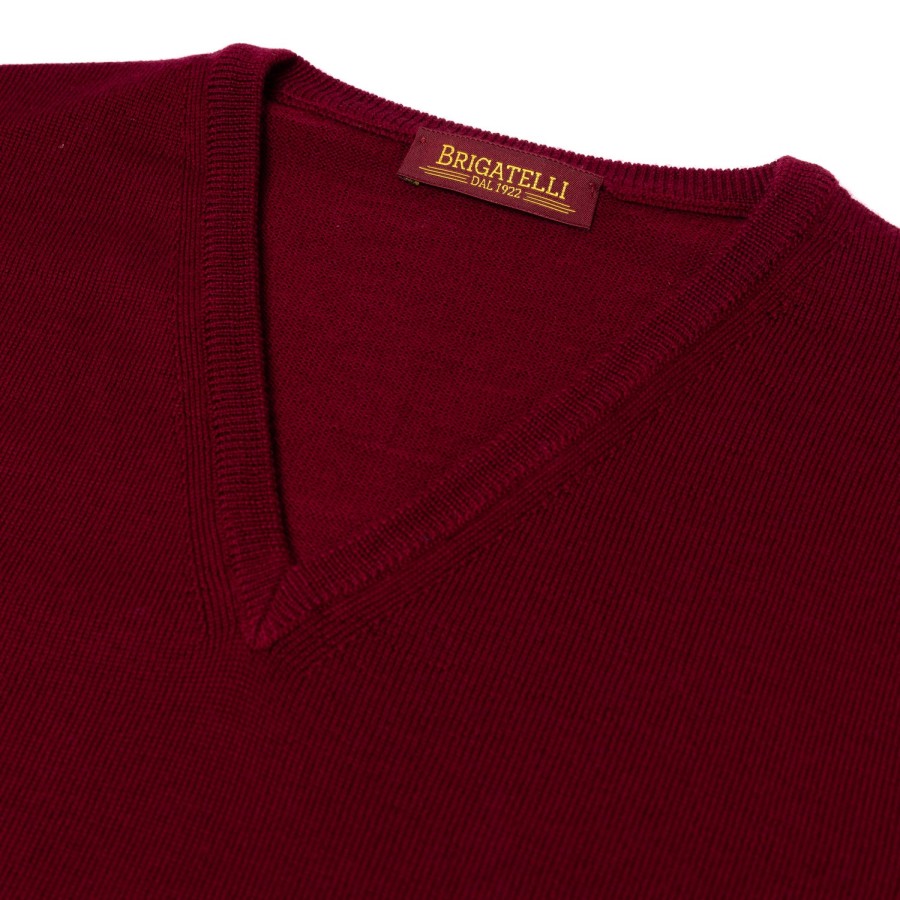 Brigatelli seit 1922 Strickwaren | Brigatelli Dal 1922 Per Michael Jondral: V-Pullover Aus Feinstem Merin