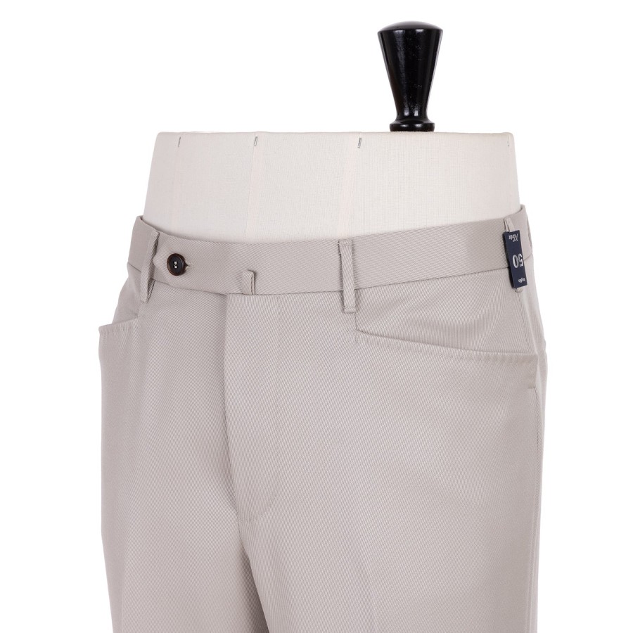 Rota Sartorial Hose | Sandfarbene Hose „Carrettiera Tondo" Aus Reiner Kavalleriewolle Rota Sar