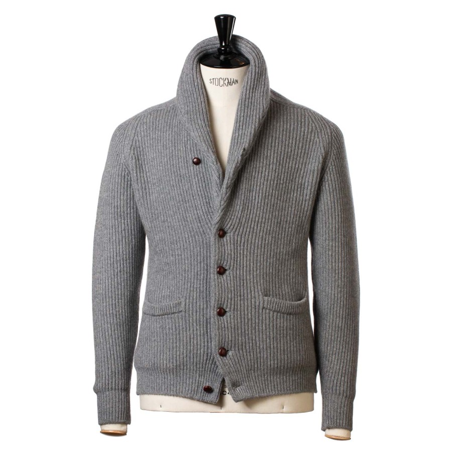 William Lockie Strickwaren | Schalkragen-Cardigan „Shawl-Windsor" Aus Reinem Schottischem 6-Lagigem Cash