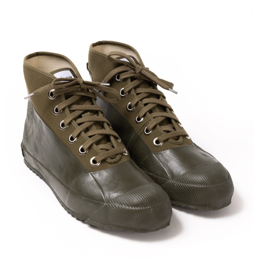 Sonderangebote X MJ S | Novesta X Mj: Olivfarbener Bootee „Rubber Sneaker"