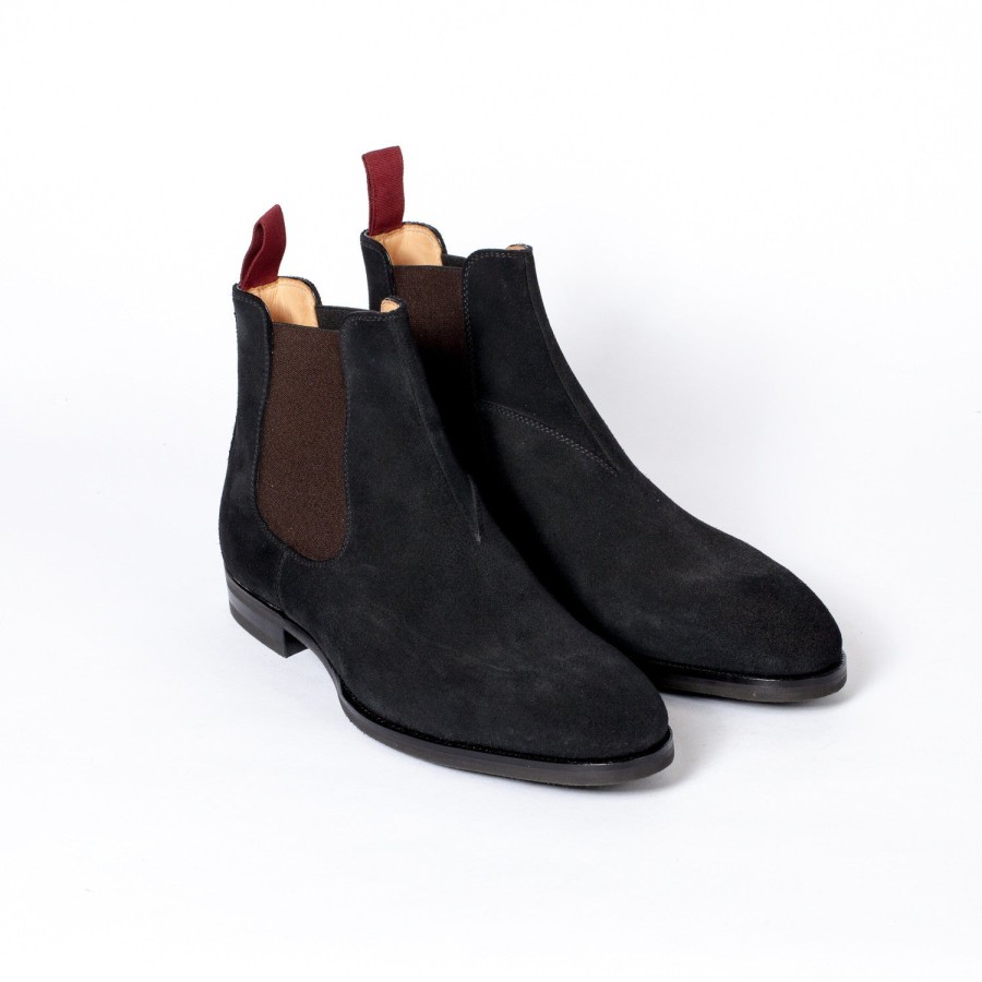 Saint Crispin's Mto | Stiefeletten „Chelsea" Aus Schwarzem Kalbsleder