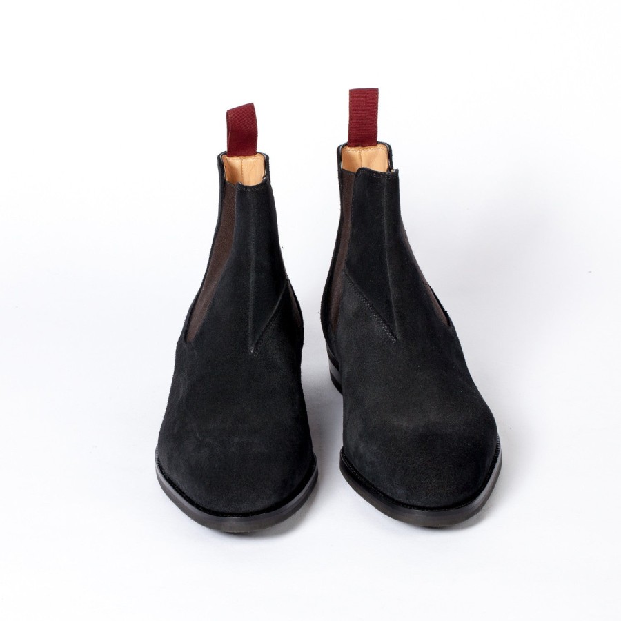 Saint Crispin's Mto | Stiefeletten „Chelsea" Aus Schwarzem Kalbsleder