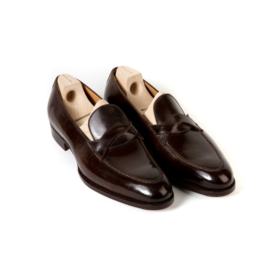 Saint Crispin's Mto | Limitierte Auflage: Loafer „Curved Strap" Aus Original Horween Shell Cordovan