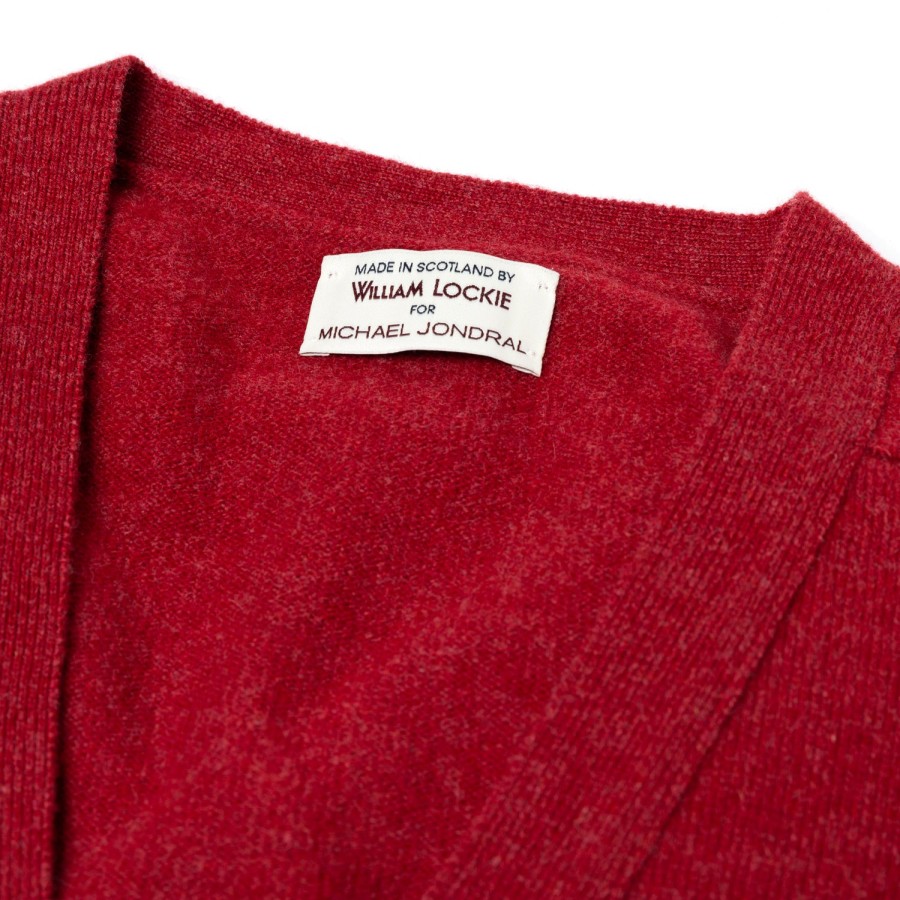 William Lockie Strickwaren | Strickjacke „Leven Cardigan" Aus Geelong-Lammwolle 2-Lagig