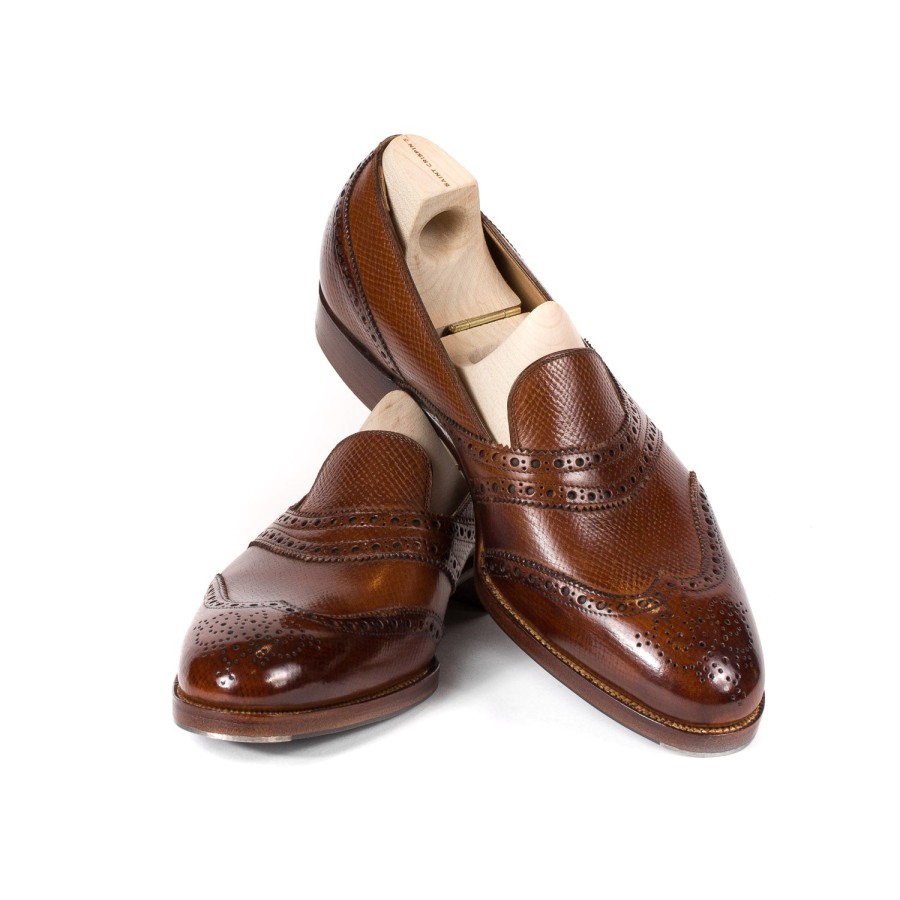 Saint Crispin's Mto | Loafer „Scotsman" Aus Mittelbraunem Kalbsleder „Russian Calf" Purel