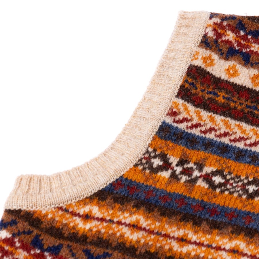 Glenugie Strickwaren | Glenugie Exclusive X Mj: Pullover „Fairisle Slipover" Aus Reiner Wolle Rein