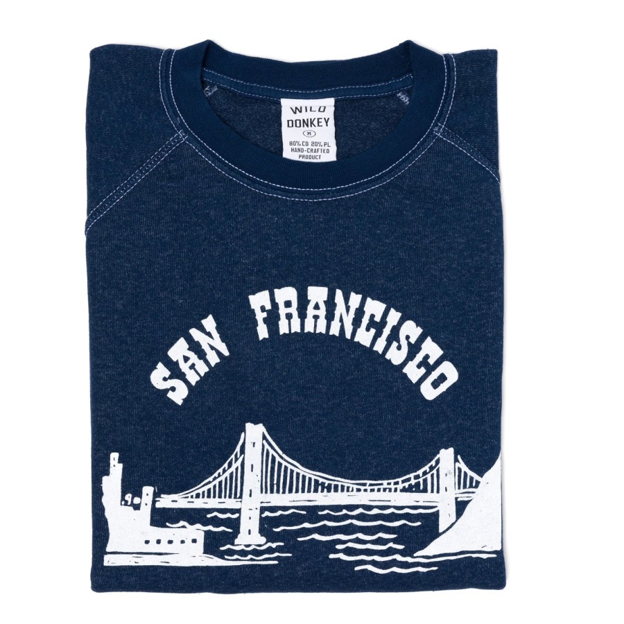 Sonderangebote X MJ Pullover + T-Shirts | Wild Donkey X Mj: Sweatshirt Mit Vintage-Print „San Francisco&Qu