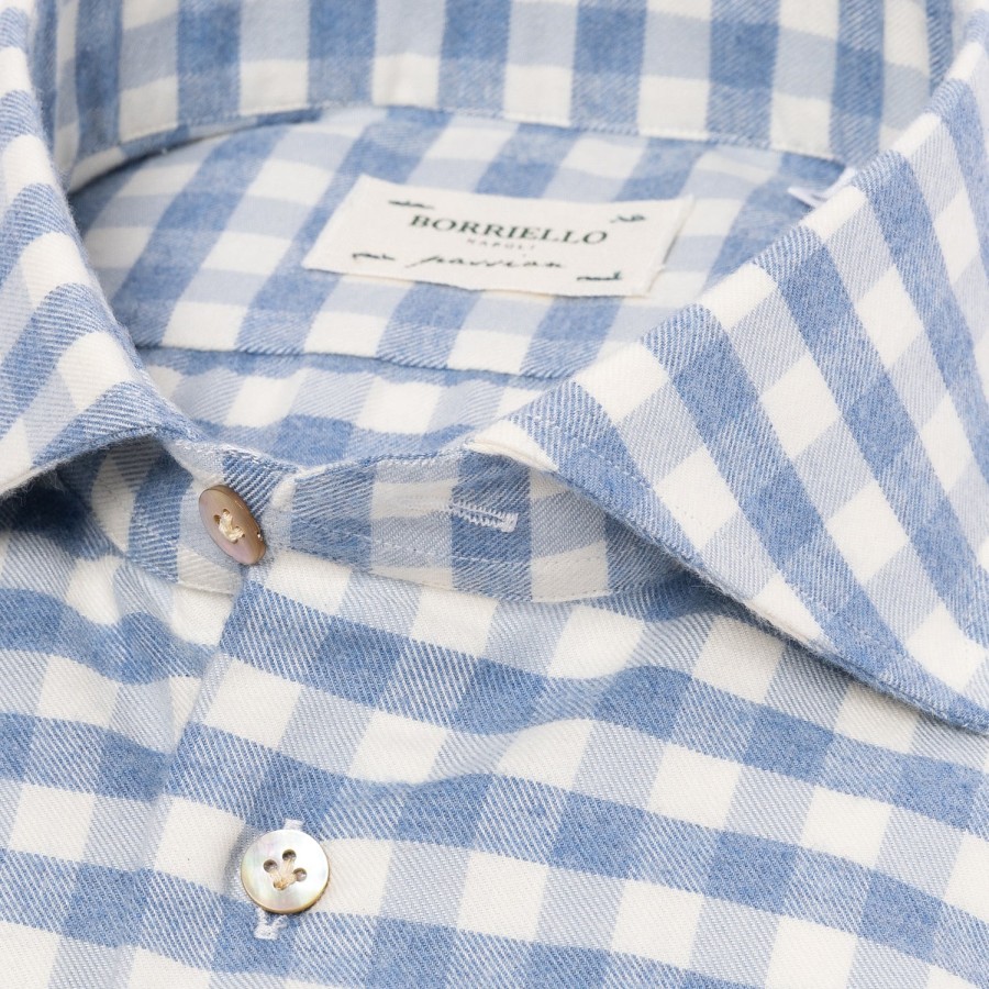 Borriello Freizeithemden | Sportshirt „Cash-Vichy" Aus Feinem Luxusflanell Linea Passion