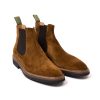 Saint Crispin's Mto | Stiefel „Winter Chelsea" Aus Dunkelbraunem Wildleder Reine Handarbeit