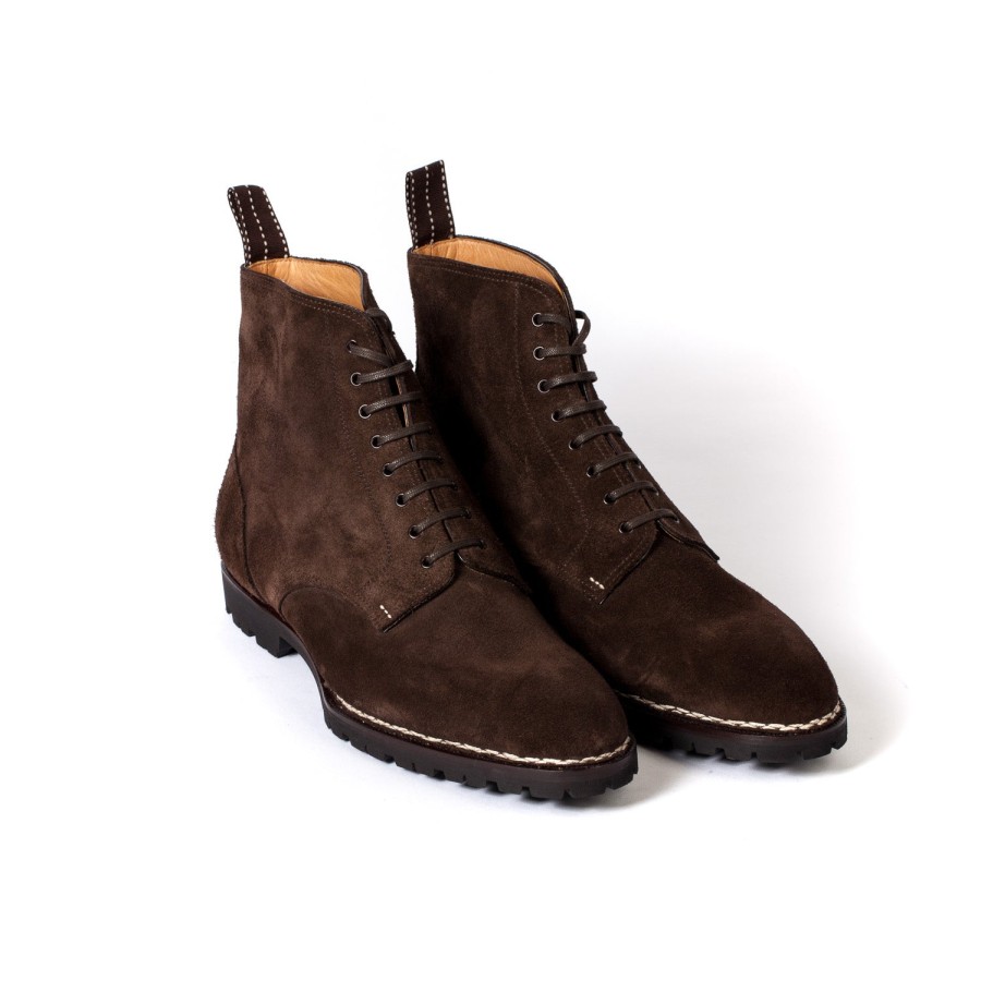 Saint Crispin's Mto | Stiefel „Derby Norvegese" Aus Dunkelbraunem Leder