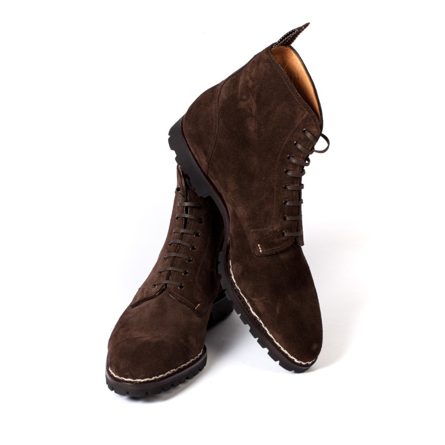 Saint Crispin's Mto | Stiefel „Derby Norvegese" Aus Dunkelbraunem Leder