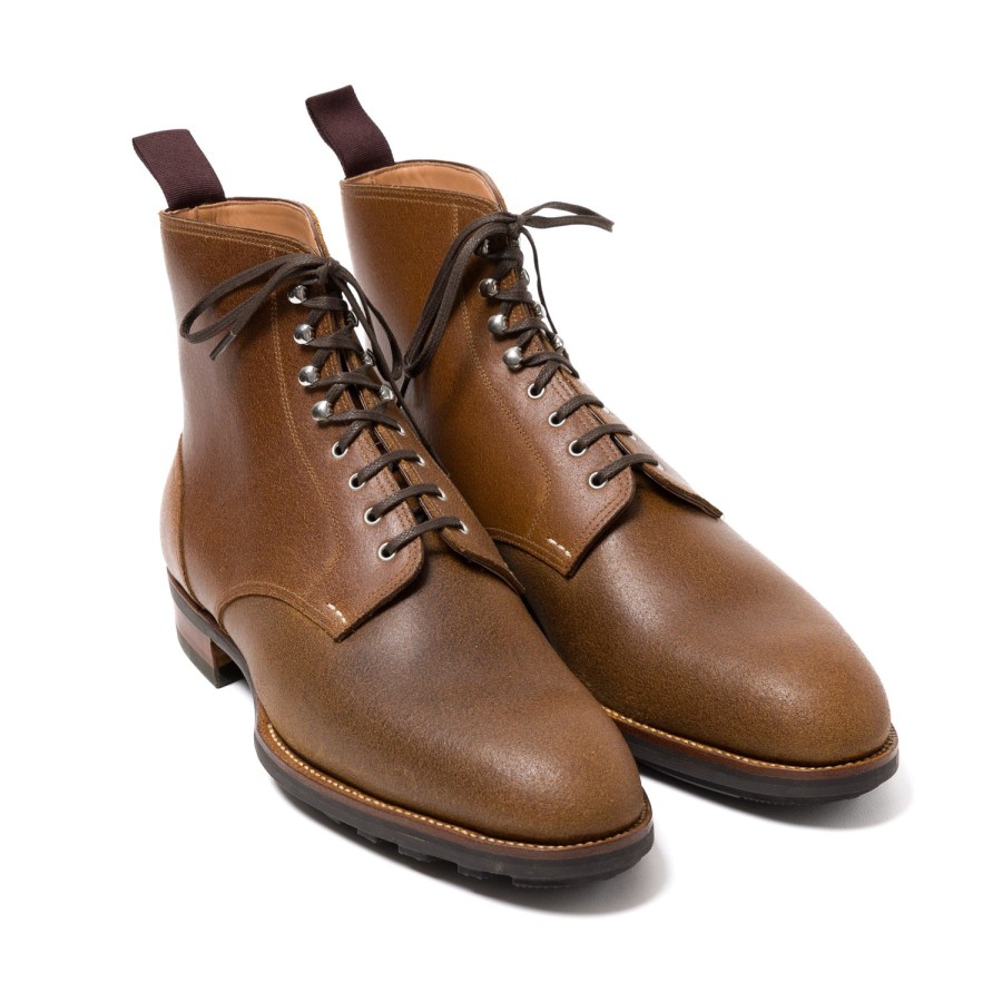 Saint Crispin's Mto | Derby-Stiefel „Mountain Walk" Aus Braunem Juchtenleder - E