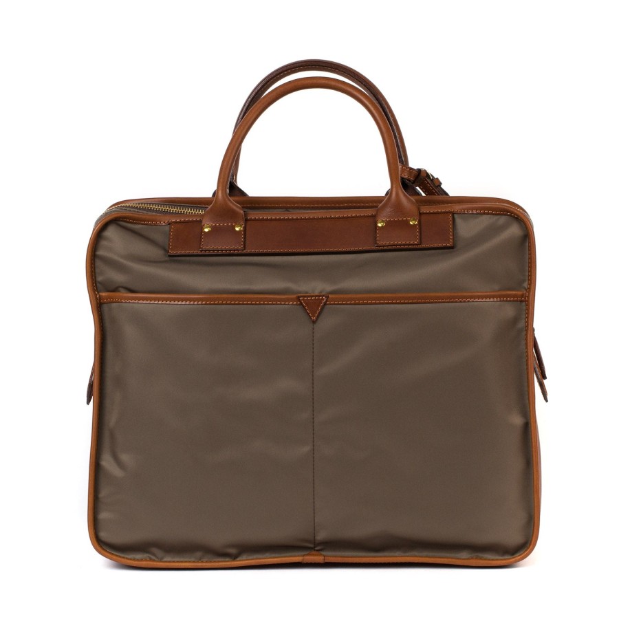 Felisi Taschen | Business-Tasche "Carry On" Aus Felisi-Nylon Und Sattelleder - Handarbe