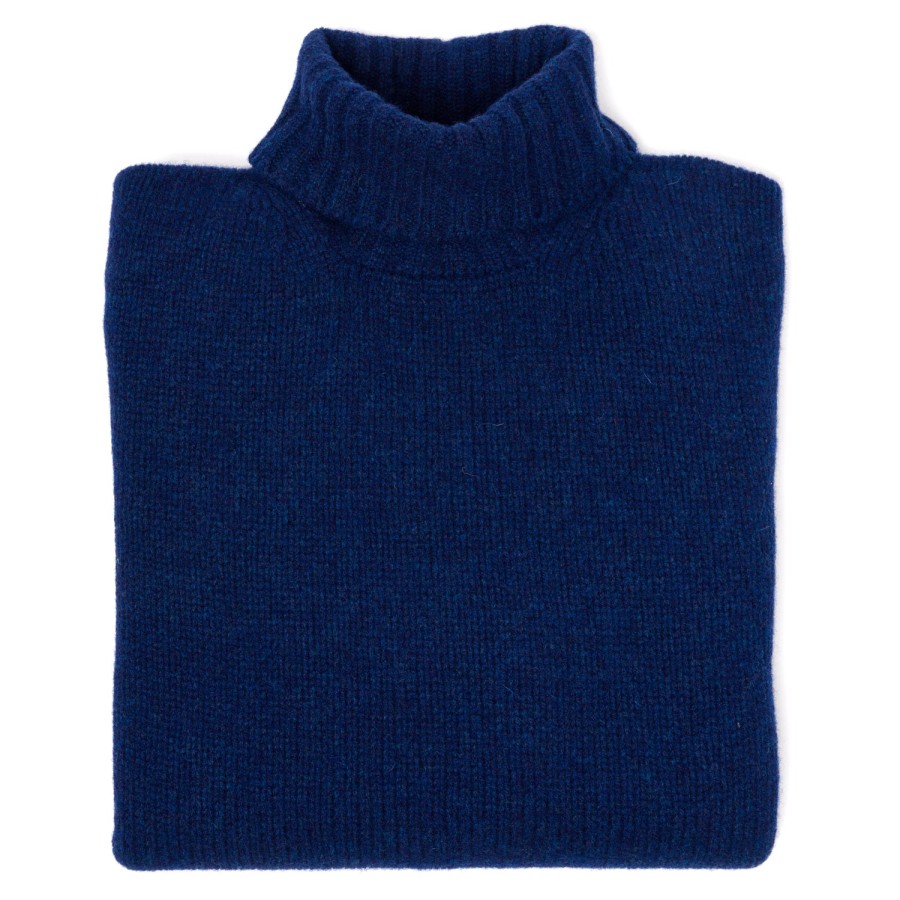 William Lockie Strickwaren | Exklusiv Bei Mj: Rollkragenpullover „Alain Rollneck" Aus 4-Lagigem Geelong Lam