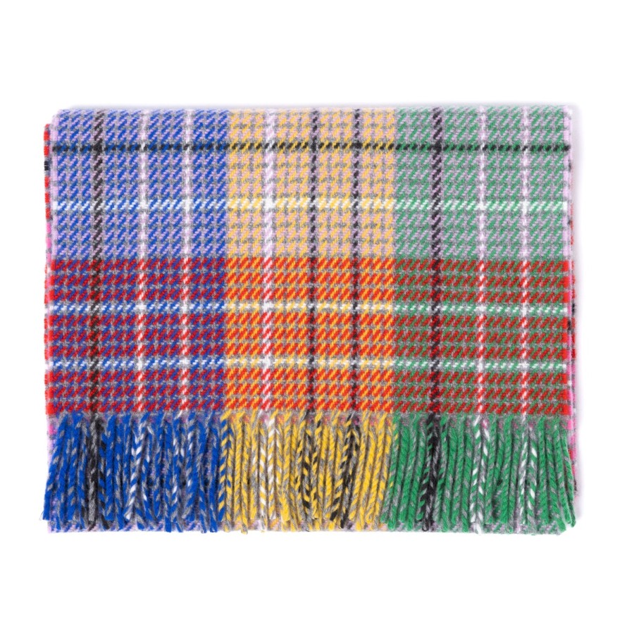 Joshua Ellis Schals | Joshua Ellis X Mj: Heritage Multicolor Check Pure Scottish Lambswool S