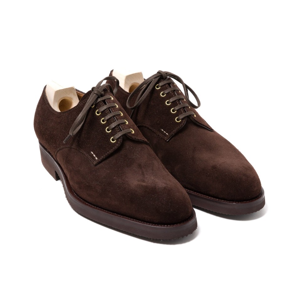 Saint Crispin's Mto | Derby „Blucher" Aus Dunkelbraunem Wildleder Reine Handarbeit