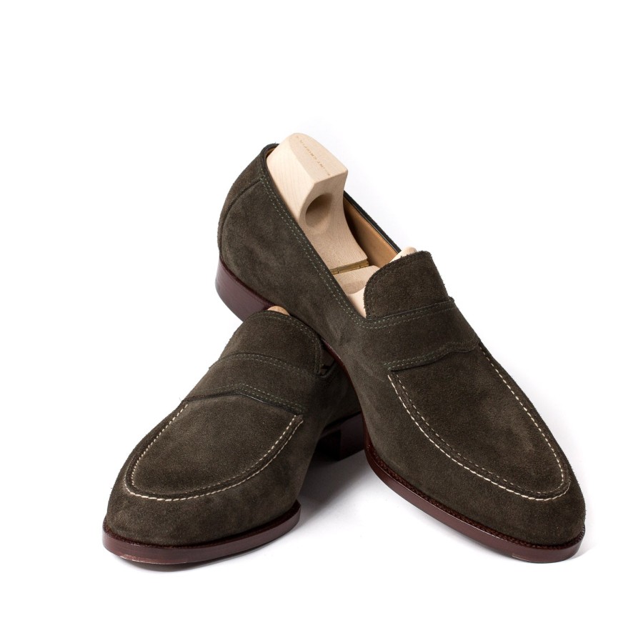 Saint Crispin's S | Loafer „Classic" Aus Fangofarbenem Wildleder Reine Handarbeit