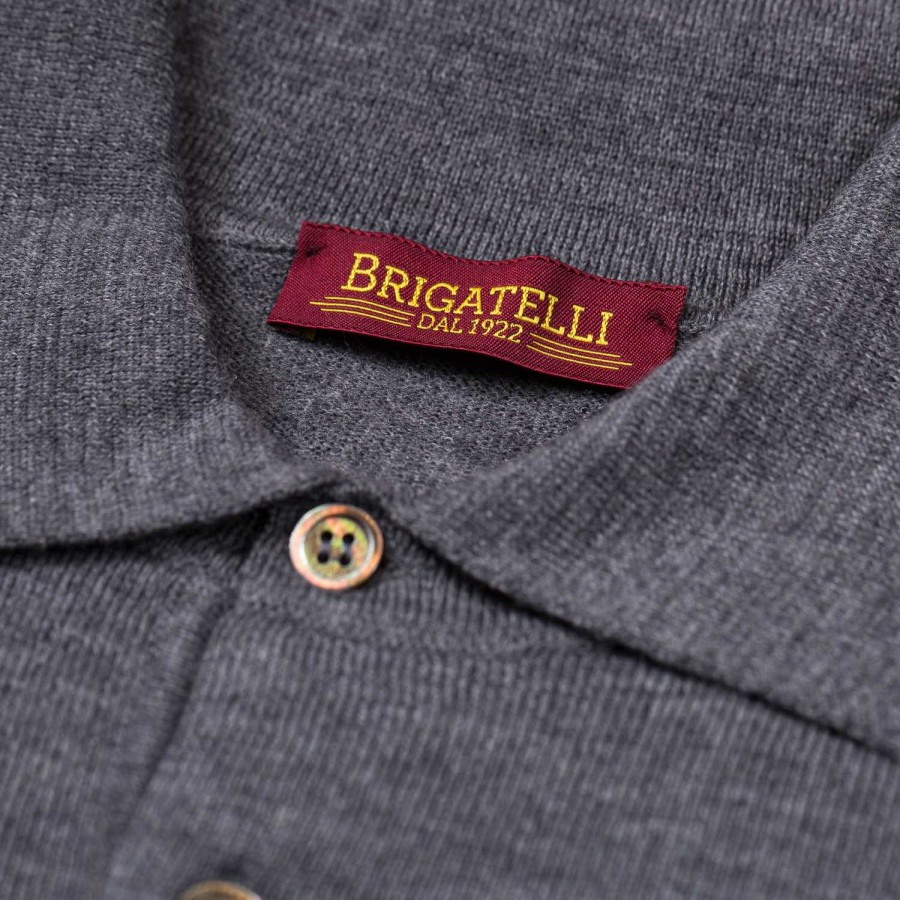 Brigatelli seit 1922 Strickwaren | Brigatelli Dal 1922 Per Michael Jondral: Gestricktes Poloshirt Aus Feinstem M