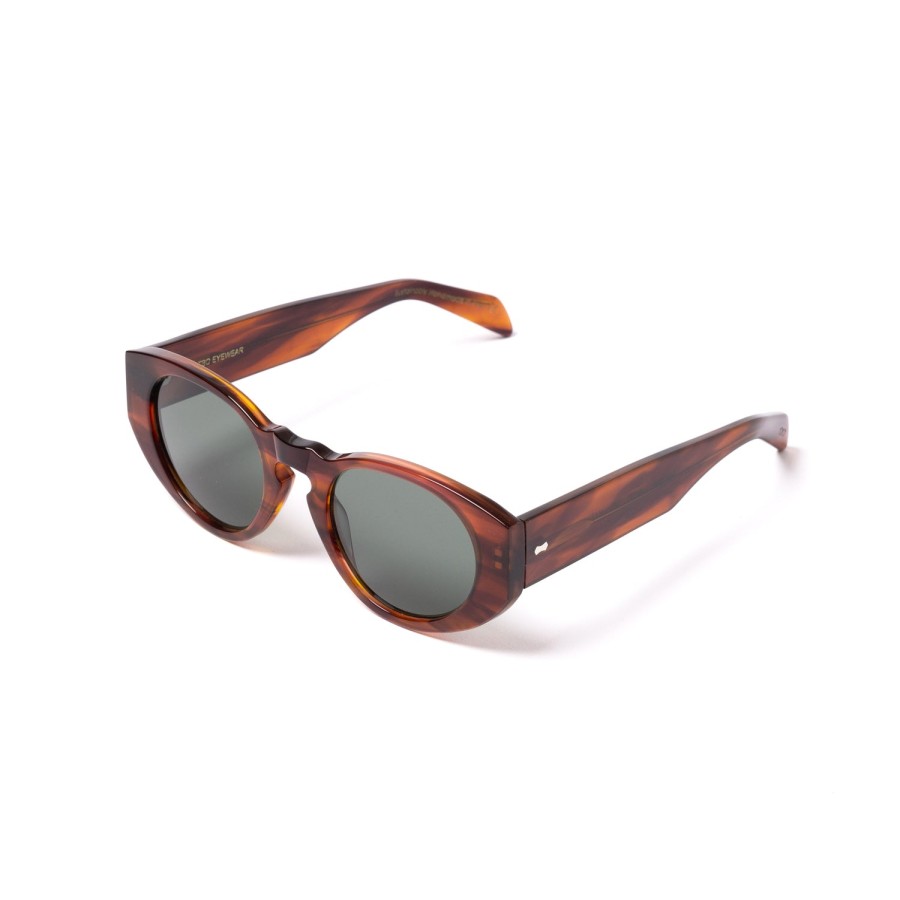 TBD BRILLEN Sonnenbrille | Sonnenbrille „Madras Havana" Mit Grunen Glasern Handgefertigt