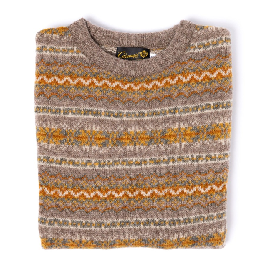 Glenugie Strickwaren | Glenugie Exclusive X Mj: Pullover „Fairisle Roundneck Jumper" Aus Reiner Wolle