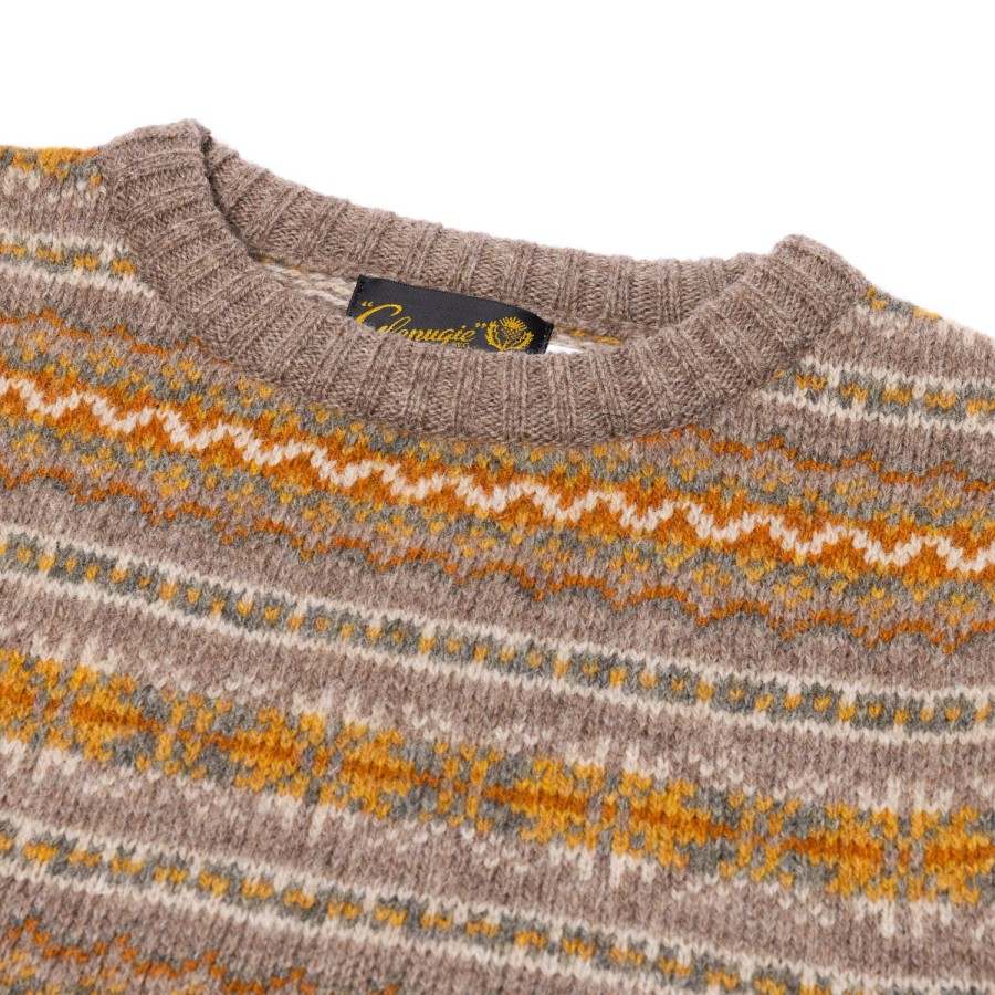 Glenugie Strickwaren | Glenugie Exclusive X Mj: Pullover „Fairisle Roundneck Jumper" Aus Reiner Wolle