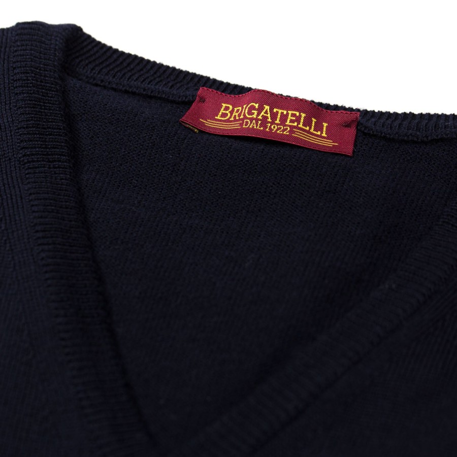 Brigatelli seit 1922 Strickwaren | Brigatelli Dal 1922 Per Michael Jondral: V-Pullover Aus Feinstem Merin