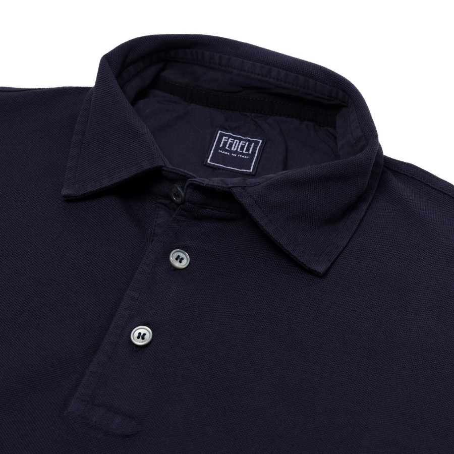 Fedeli Poloshirts Langarm | Exklusiv Bei Michael Jondral: Langarm-Poloshirt „North" Von Pure Giza Co