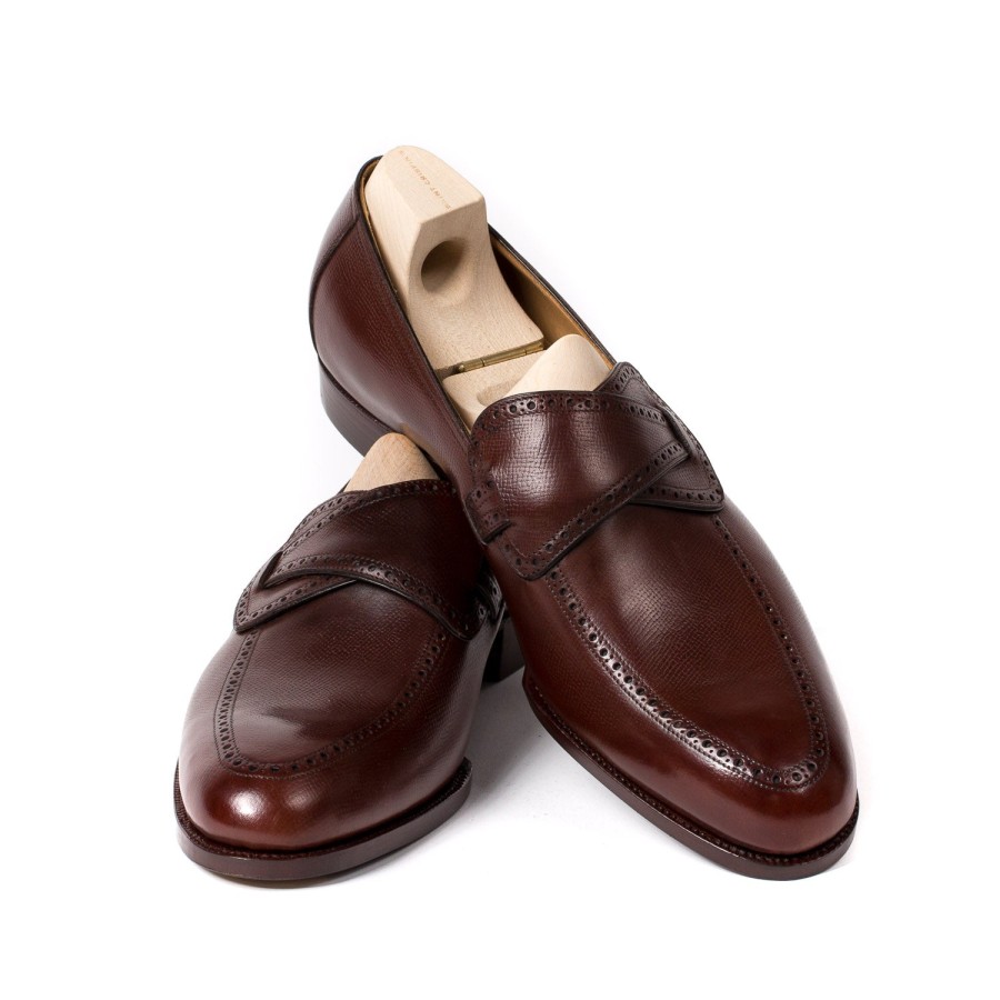 Saint Crispin's Mto | Loafer „Butterfly" Aus Braunem, Genarbtem Kalbsleder Reine Handarbeit