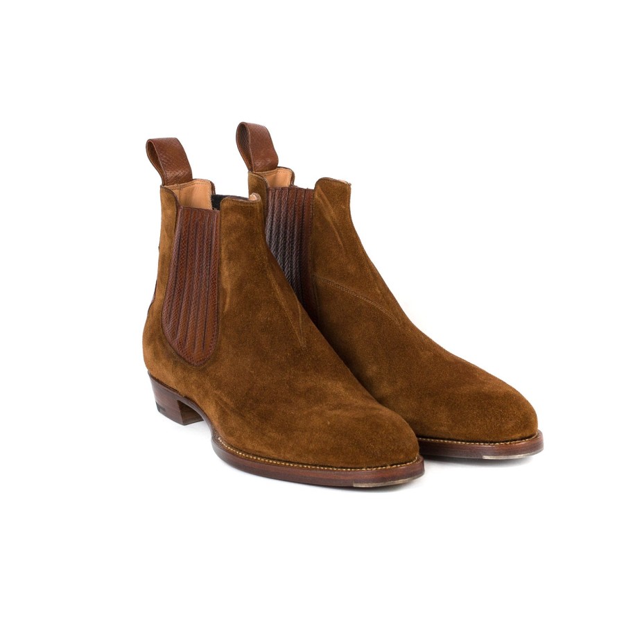 Saint Crispin's Mto | Limitierte Auflage: Stiefel „Urban Rodeo" Aus Tabakbraunem Wildleder