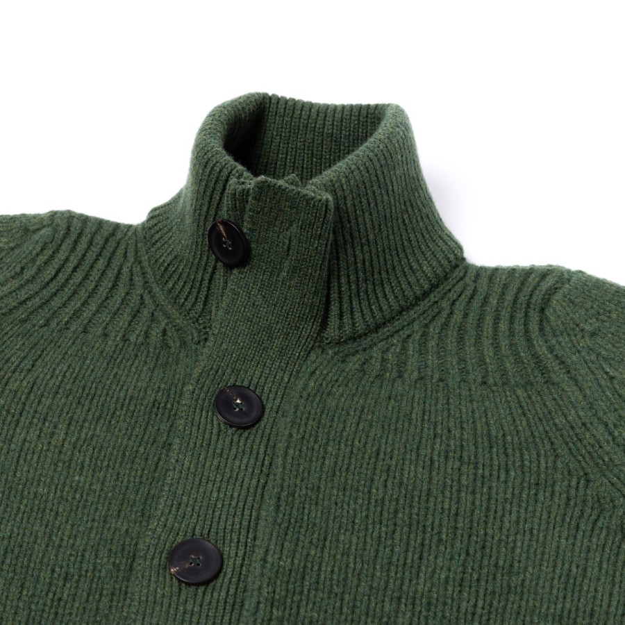 William Lockie Strickwaren | Strickjacke „Lomond Knit-Bomber" Aus 4-Lagiger Geelong-Lammwolle