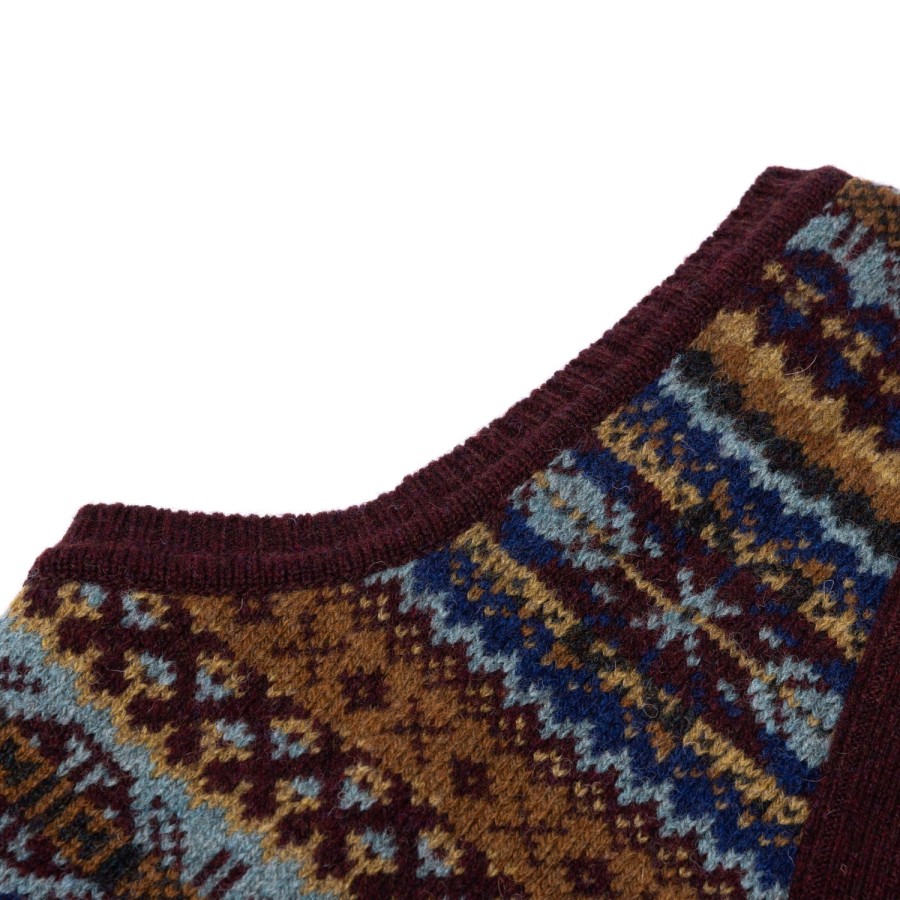 Glenugie Strickwaren | Glenugie Exclusive X Mj: „Fairisle-Weste" Aus Reiner Wolle Pure Soft Sh