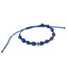 Barbarulo Napoli Manschettenknopfe Und Schmuck | Armband „Blue Love" Mit Blauen Steinen Und Knopf Aus Sterlingsilber