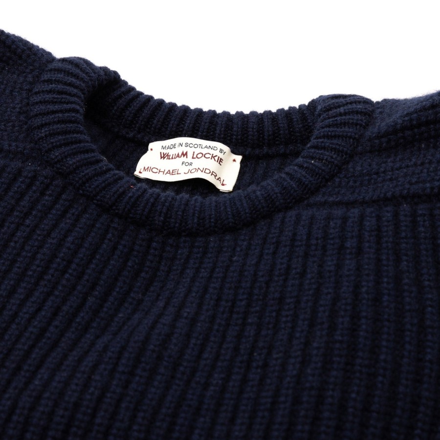 William Lockie Strickwaren | William Lockie Exclusive X Mj: Pullover „Luxury Saddle Crew"