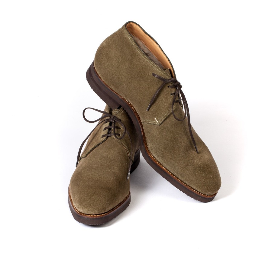 Saint Crispin's S | Stiefelette „Chukka" Mit Lammfellfutter Aus Wildleder