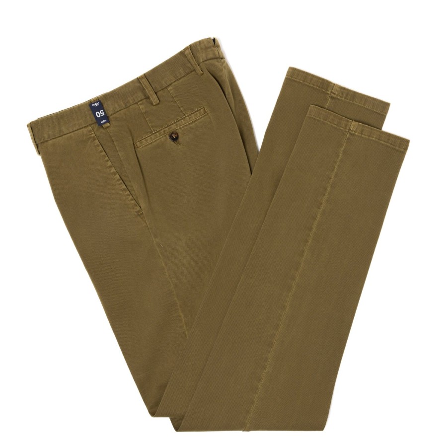 Rota Sport Hose | Exklusiv Bei Michael Jondral: Winter-Chino Aus Olivgrunem Baumwollmix Ro