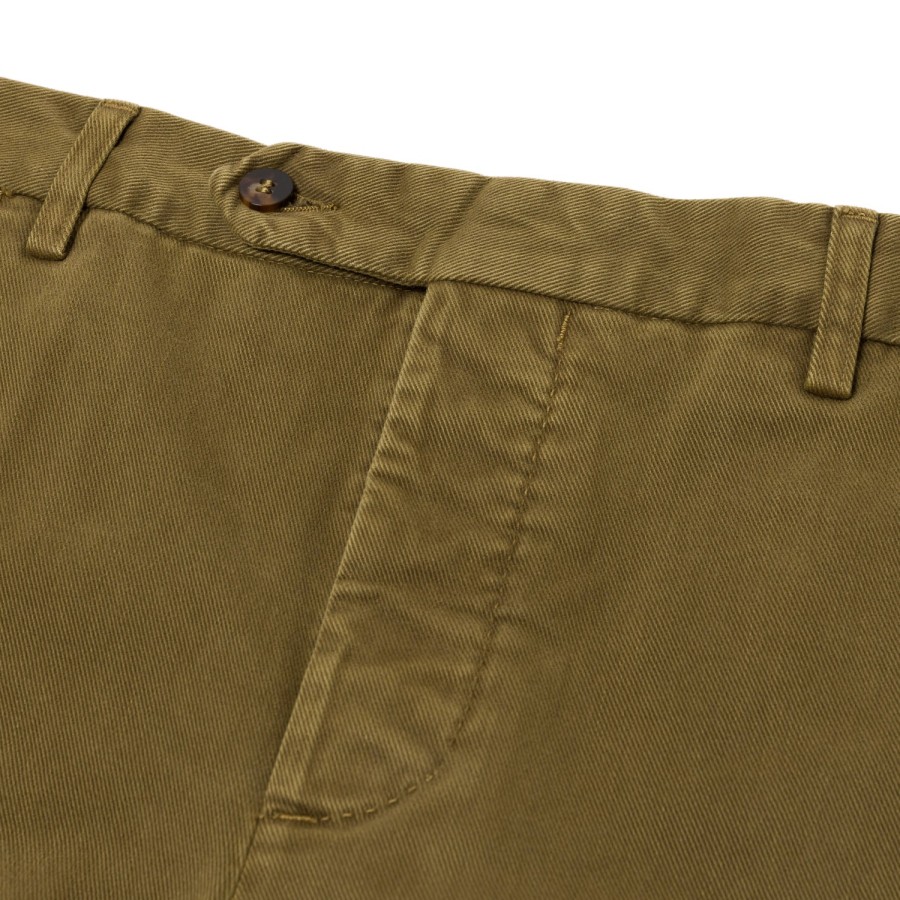 Rota Sport Hose | Exklusiv Bei Michael Jondral: Winter-Chino Aus Olivgrunem Baumwollmix Ro