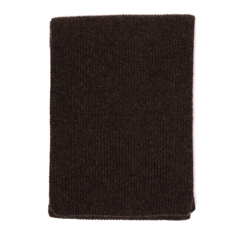 William Lockie Schals | Schal "Ribbed Scarf" Aus Reiner Lambswool - 3 Ply