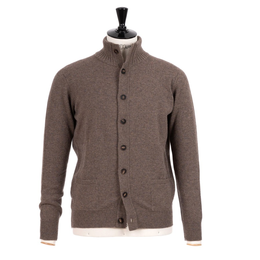 William Lockie Strickwaren | Strickjacke „Lakeland Turtle" Aus 2-Lagiger Geelong-Lammwolle