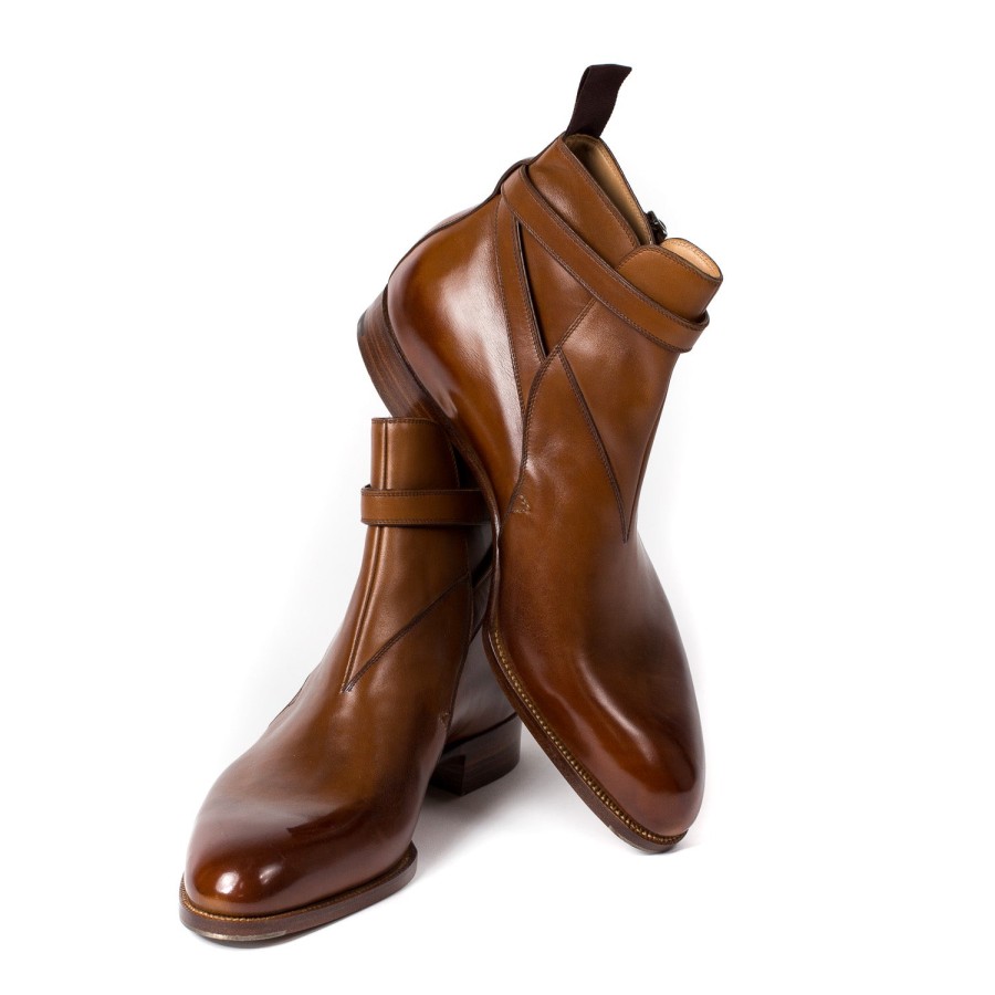 Saint Crispin's Mto | Stiefel „Jodhpur" Aus Braunem Kalbsleder Reine Handarbeit