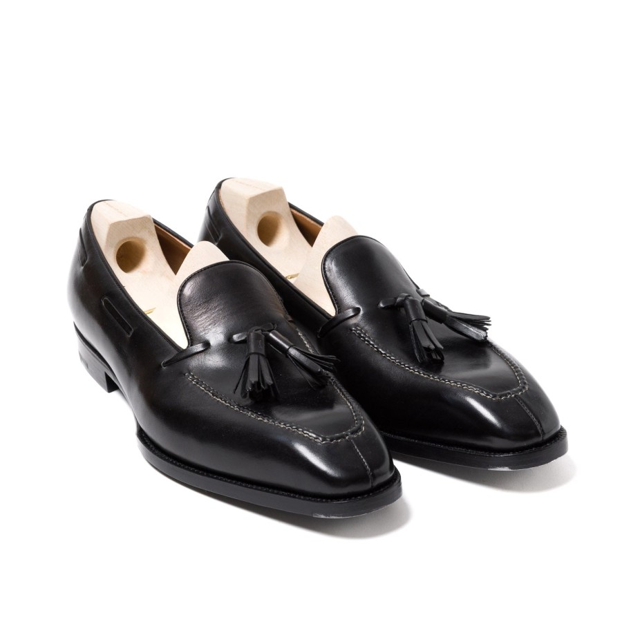 Saint Crispin's Mto | Loafer „Modern B-Tassel" Aus Schwarzem Kalbsleder Komplett